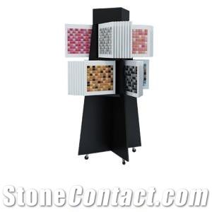 Turnable Displays for Mosaic with Wheels Sample Stand for Quartz Marble Granite Slab Tile Ceramic Mosaic Natural Stone and Artificial Stone