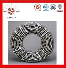 Rubberized Diamond Wire Saws and Beads for Granite Quarry, Cutting Blocks