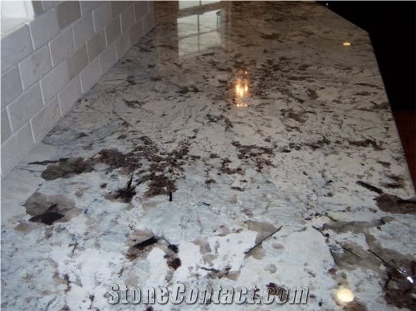 Delicatus White Granite Bath Top Polished,Vanity Top Custom Countertops for Hotel Bathroom
