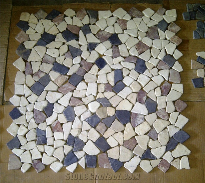 Marble Mosaic / Pebble Mosaic / Brick Mosaic / Wall Mosaic / Mosaic Tile Backsplash / Tumbled Mosaic