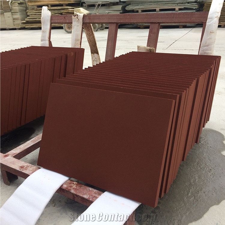 China Red Sandstone Natural Red Sand Stone Tile for Walls 60*40 cm