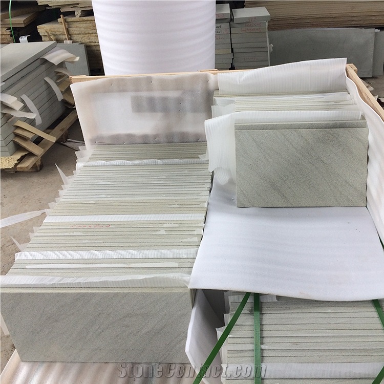 China White Sandstone Floor Covering for Project Natural Sandstone Flagstone Wall