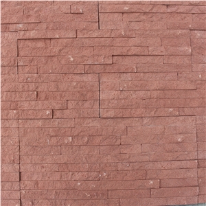 Red Culture Stone Veneer Cheap Sandstone Culture Stone Quarry Owner and Factory Direct Sale,Stacked Stone for Wall Cladding Panel