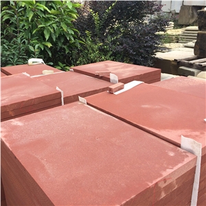 Red Sand Stone Decorative Honed Finish 60040030 mm Cheap Natural Stone Slabs & Tiles, Sichuan Red Sandstone Slabs & Tiles