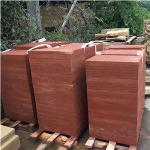 Red Sand Stone Decorative Honed Finish 60040030 mm Cheap Natural Stone Slabs & Tiles, Sichuan Red Sandstone Slabs & Tiles