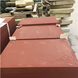 Red Sand Stone Wall Covering Red Sandstone Cladding 600*400 Honed Surface