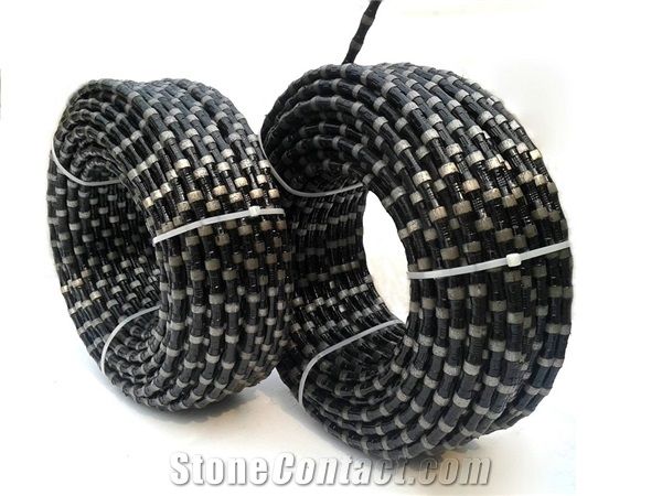 Plastic Sealed Wire Saw with Sintered Bead for Quarry Exploitation
