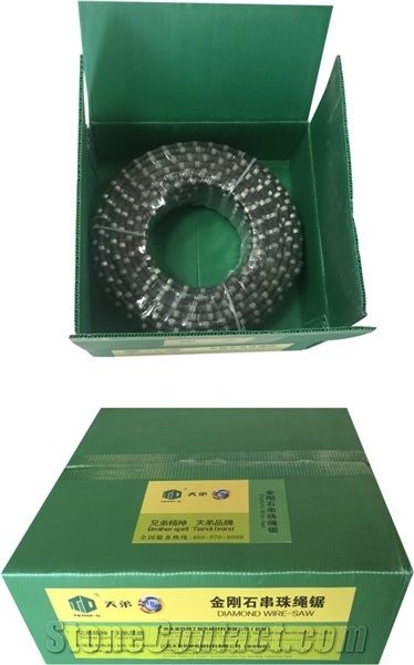 Sintered Bead Daimond Wire Saw for Marbles and Granites Exploitation