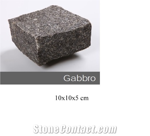 Gabro Black Cube Stone 10x10x5 cm