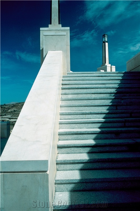 Capri Perla and Grey Limestone Stairs