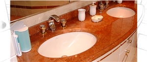 Rosso Asiago-Rosso Verona Marble Bathroom Top
