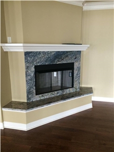 Azurite Granite Modern Style Fireplace Surround