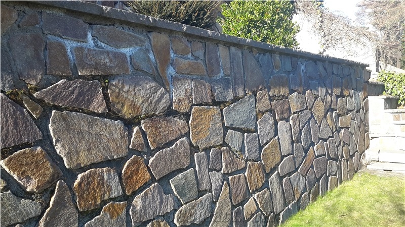 Porfido Irregular Flagstone Slabs, Pavers, Wall Covering
