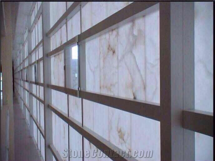 Bacstone Onyx Glass Laminated Walling Tiles, Yellow Composited Onyx Tiles
