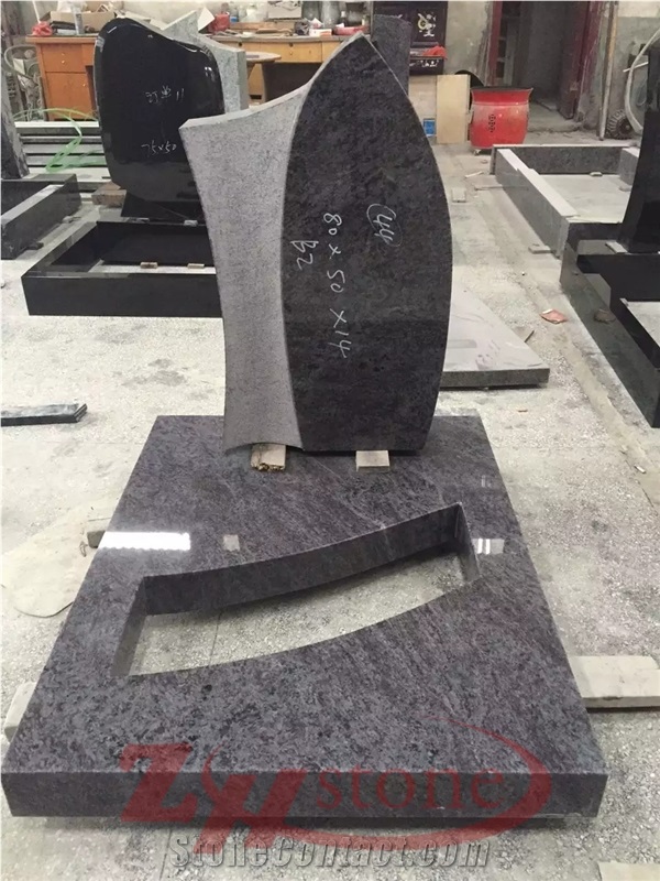 Butterfly Blue China Granite,Blue Butterfly Granite,Blue Tropical Granite Headstone ,Western Style Tombstones