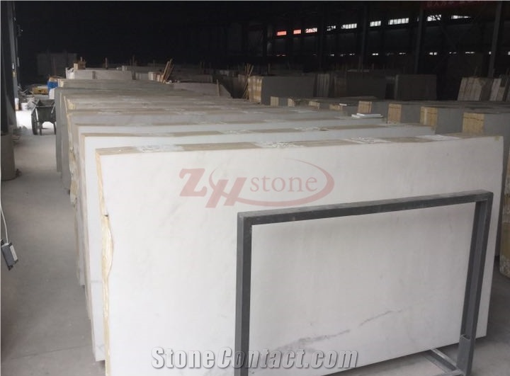 Pure White Marble Audi Snow White Slabs Wall Covering Tiles