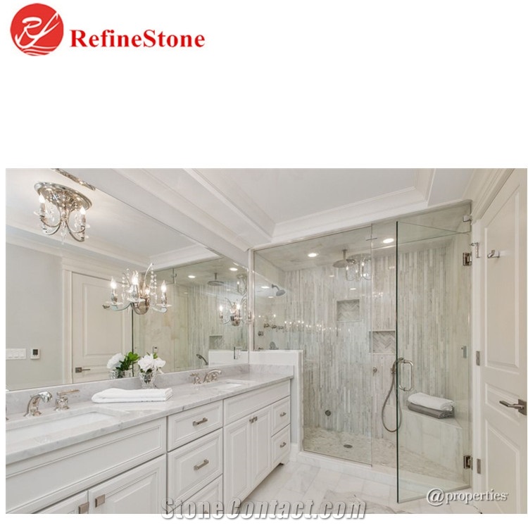 Italian White Marble Bathroom Vanity Top,Luxy White Marble