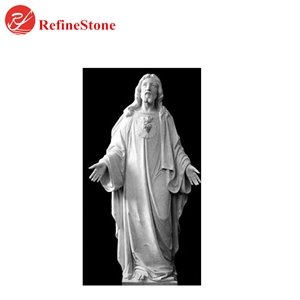 Natural Stone Saint Jesus Statue, Outdoor Christ Human