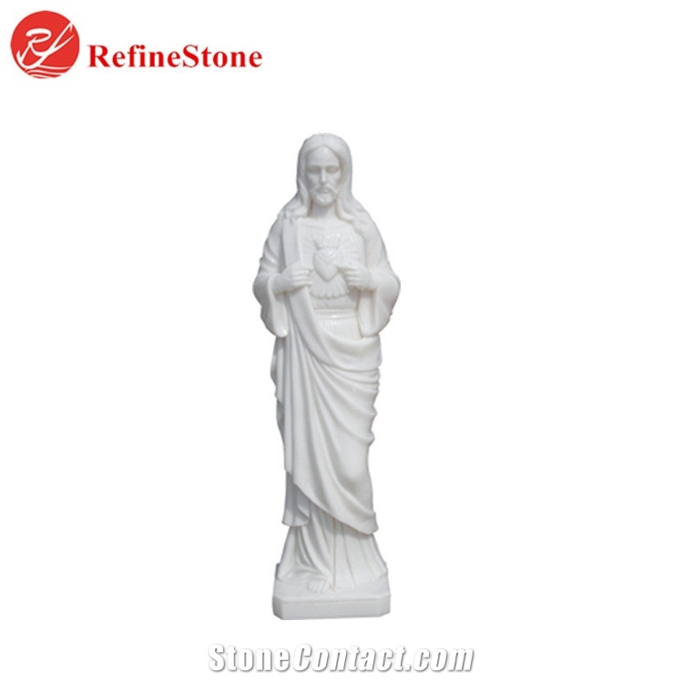 Natural Stone Saint Jesus Statue, Outdoor Christ Human
