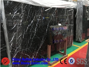 Negro Marquina Marble Slabs & Tiles,China Black Marble Polished Floor Covering Tiles, Walling Tiles