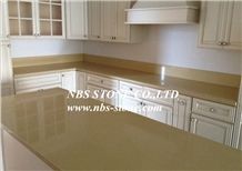 Yellow Quartz Project,Countertop from China,Polished Quartz for Covering,Skirting,Natural Building Stone Decoration,Interior Hotel,Bathroom,Kitchentop