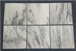 A Quality Blue Sky White Landscaping Marble Machine Cutting Slab,Tiles Panel for Interior Wall Cladding,Bathroom Floor Covering Pattern Polished Slabs