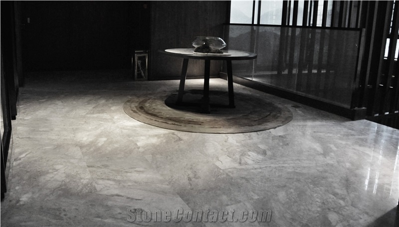 Agud Grey Ice Crystal Marble Slab Polished,Wall Cladding Tiles,Imperial Gray Marble Cut to Size Panel for Hotel Floor Covering