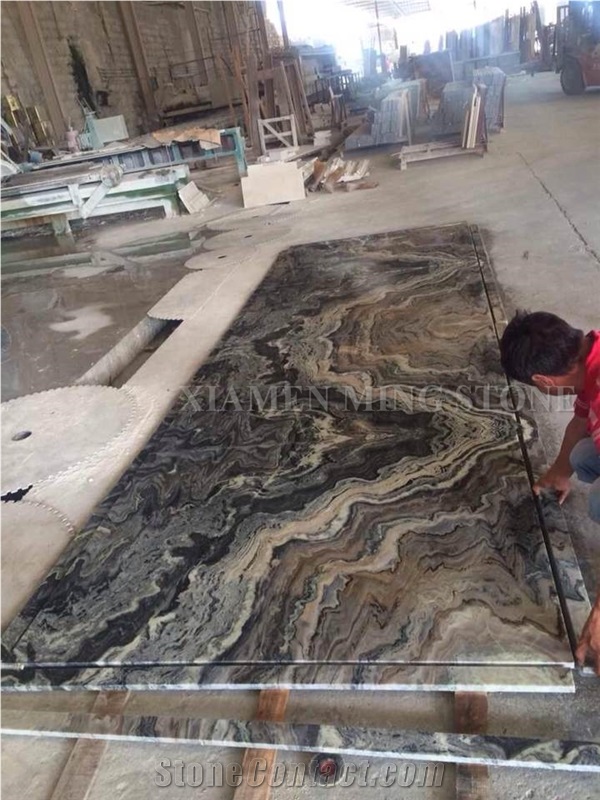 Australian Grey Marble Fantasy Wood Vein Marble Polished Slab,Machine Cutting Panel Tiles Floor Paving