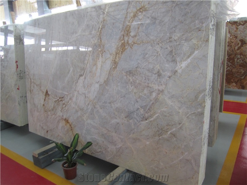 Barcelona Gold Vein High Glossy Polished Slabs,Machine Cutting Panel Tiles for Hotel Interior Wall Cladding,Floor Covering Paving Pattern