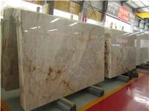 Barcelona Gold Vein High Glossy Polished Slabs,Machine Cutting Skirting Panel Tiles for Hotel Interior Wall Cladding,Floor Covering Paving Pattern