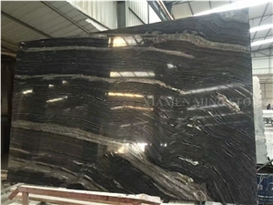 Black Wooden Vein Marble Slab Polished Vein Cutting, Ancient Black Wood Grain Slabs, Panel Tiles for Wall Cladding,Floor Covering