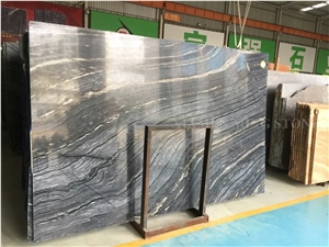 Black Wooden Vein Marble Slab Polished Vein Cutting, Ancient Black Wood Grain Slabs, Panel Tiles for Wall Cladding,Floor Covering