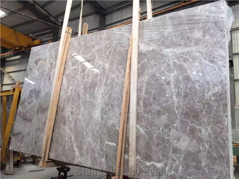 Blue Ice Grey Marble High Glossy Polished Marble Slab,Machine Cutting Panel Tile for Lobby Floor Covering,French Pattern