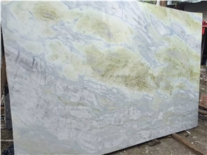 Blue River Marble Polished Lemon Ice Spring Slabs,Machine Cutting Tiles for Panel Floor Covering,Wall Cladding Skirting French Pattern