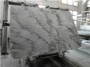 Blue Sky White Landscaping Marble Machine Cutting Slab,Tiles Panel for Interior Wall Cladding,Bathroom Floor Covering Pattern Polished Slabs