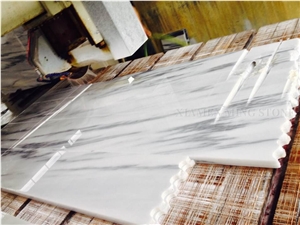 Blue Sky White Landscaping Marble Machine Cutting Tiles, Panel Interior Wall Cladding,Bathroom Floor Covering Pattern