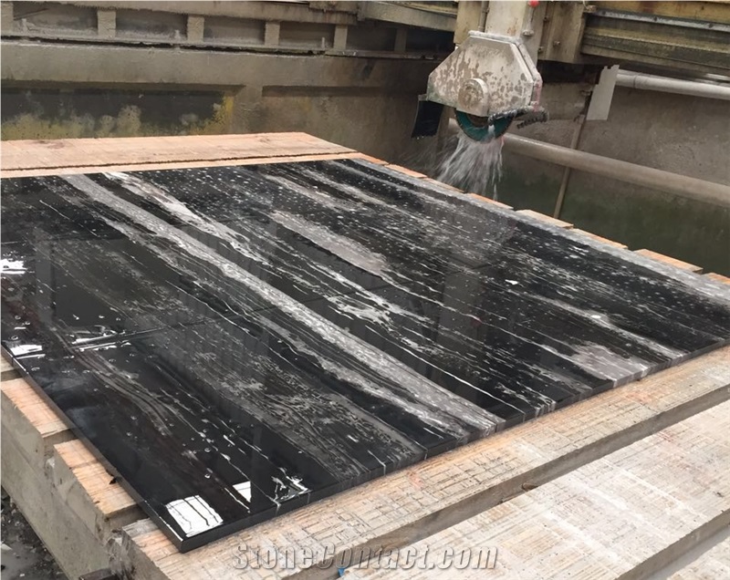 China Black Silver Dragon Marble Slabs Polished, China Nero Portoro Marble Tile Panel Skirting Wall Covering,Hotel Floor Paving Pattern