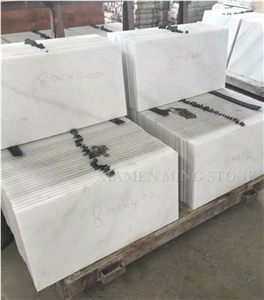 China Guangxi White Marble High Glossy Polished Slabs,Machine Cutting Panel Tiles for Wall Cladding,French Pattern Floor Covering