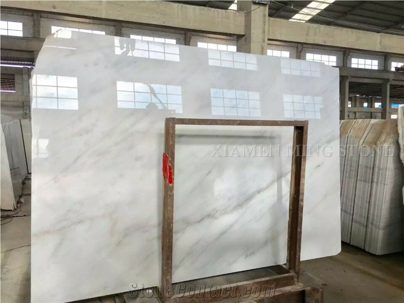 China Guangxi White Marble Polished Slab,Machine Cutting Crystal White Panel Tiles for Wall Cladding,French Pattern Bathroom Floor Covering