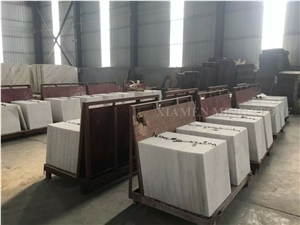 China Guangxi White Marble Polished Slabs,Cutting Crystal White Panel Tiles for Wall Cladding,French Pattern Bathroom Floor Covering