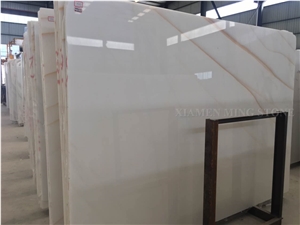 China Snow White Marble High Polished Slabs with Gold Veins,Machine Cutting Tile Panel Hotel Lobby Floor Covering Pattern