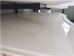 Crystal White Jade Marble Polished Marble Slab High Glossy,China Absolute White Marble Cutting Panel for Wall Cladding,Hotel Lobby Floor Covering