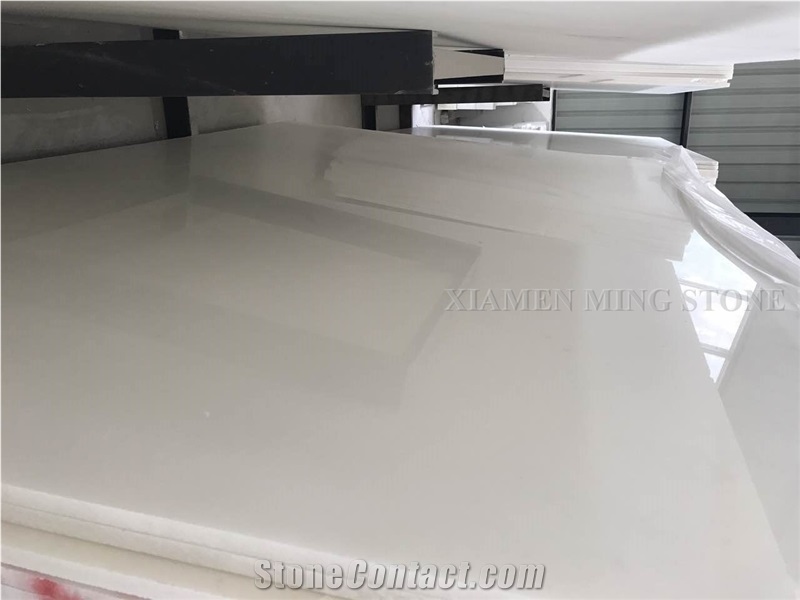 Crystal White Jade Marble Polished Marble Slab High Glossy,China Absolute White Marble Panel for Wall Cladding,Hotel Lobby Floor Covering Pattern