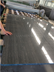 Grey Ocean Wooden Vein Marble Polished Slab Tile,Machine Cutting Spray Wave Tiles Panel for Wall Cladding,Hotel Bathroom Floor Covering French Pattern