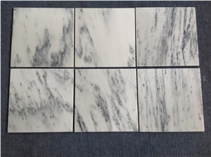 Landscaping Shanshui White Marble Machine Cutting Polished Tiles, Panel Slab for Interior Wall Cladding,Bathroom Floor Covering Pattern