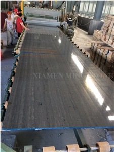 Ocean Grey Wooden Vein Marble Polished Slab,Machine Cutting Tiles Panel for Wall Cladding,Hotel Bathroom Floor Covering French Pattern