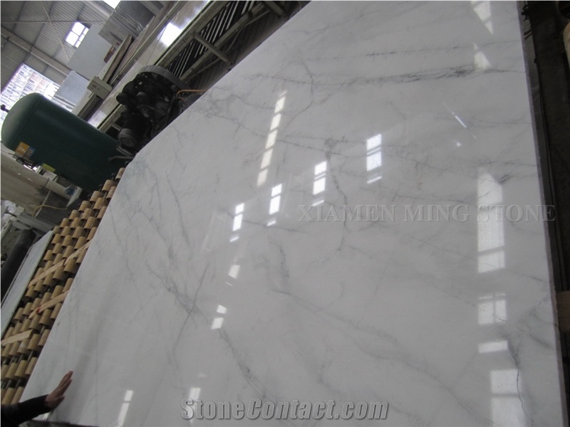 Polished China Bianco Carrara White Marble Slabs,Machine Cutting Antico Fox White Marble Tiles for Wall Cladding,Bathroom Floor Covering Pattern