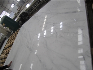 Polished China Bianco Carrara White Marble Slabs,Panel Cutting Antico Fox White Marble Tiles for Wall Cladding,Floor Covering Pattern