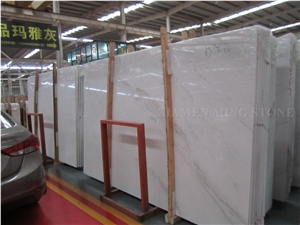 Polished China Bianco Carrara White Marble Slabs,Panel Cutting Antico Fox White Marble Tiles Wall Cladding,Floor Covering Pattern