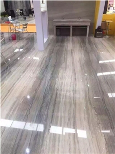 Silver Serpeggiante Blue Limestone Polished Slabs Tile,Ocean Wooden Vein Cutting Panel for Interior Wall Cladding,Lobby Floor Covering Pattern
